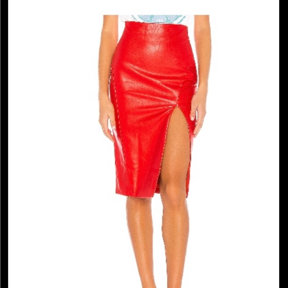 Red Leather Skirt